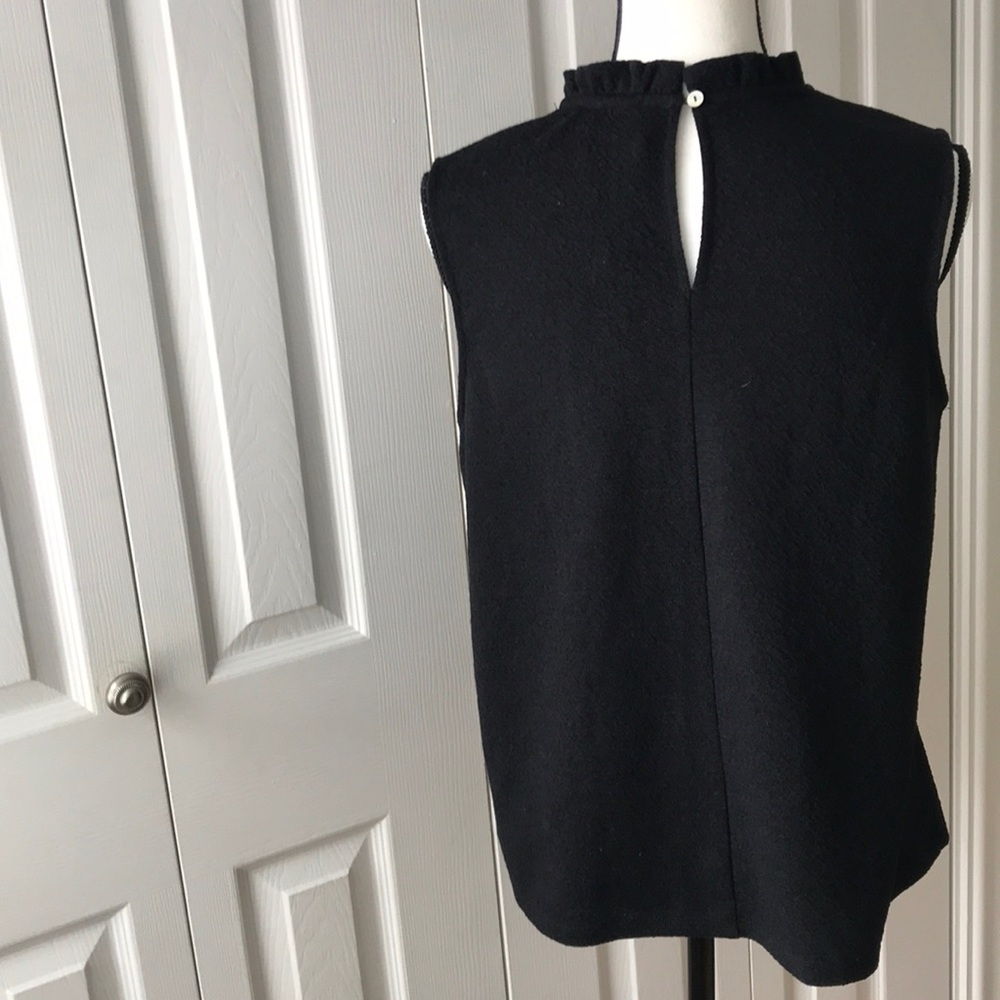 Anthropologie Black Ruffled Top size M - Picture 9 of 12